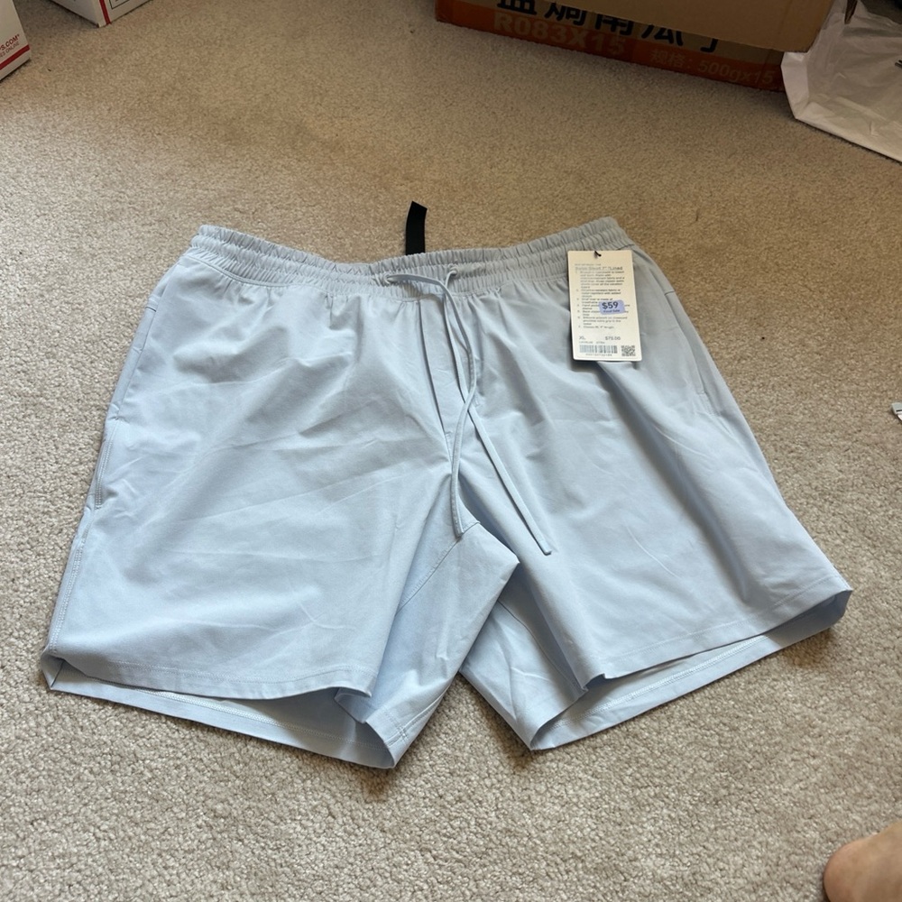 m3-5 NWT Size XXL Lululemon Pace breaker short Short 5” LL Starch blue